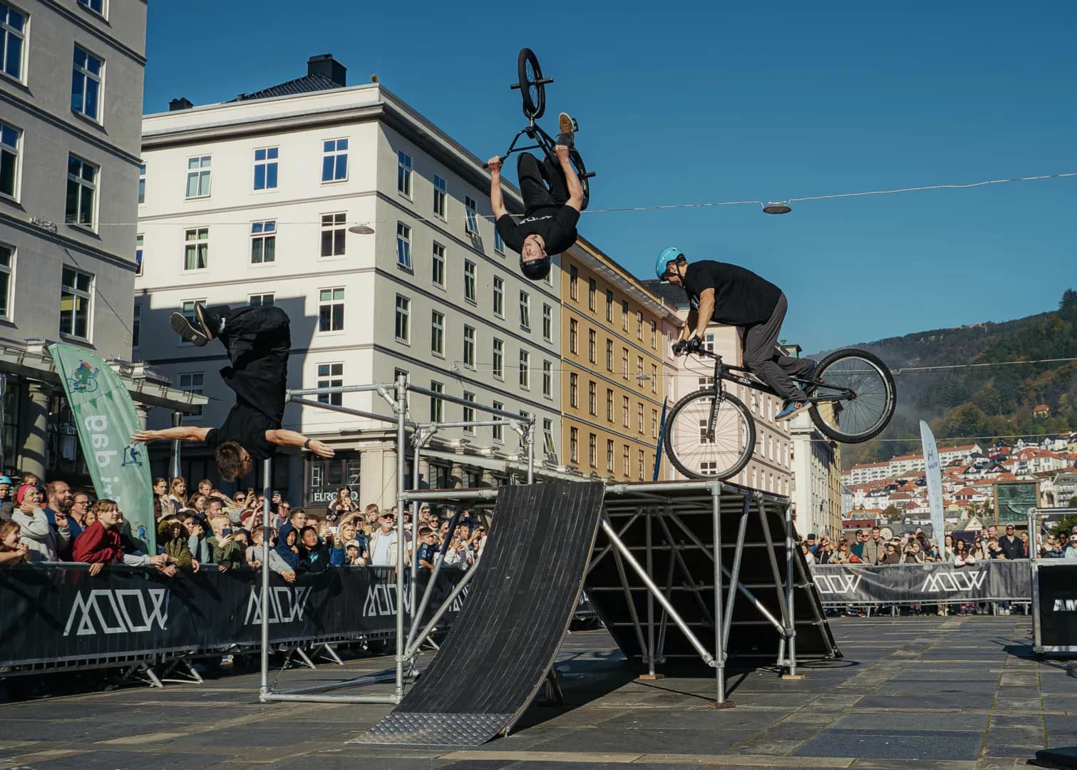 Vårt største show i Bergen, med bmx, parkour og trial! Dette var avslutningsnummeret.