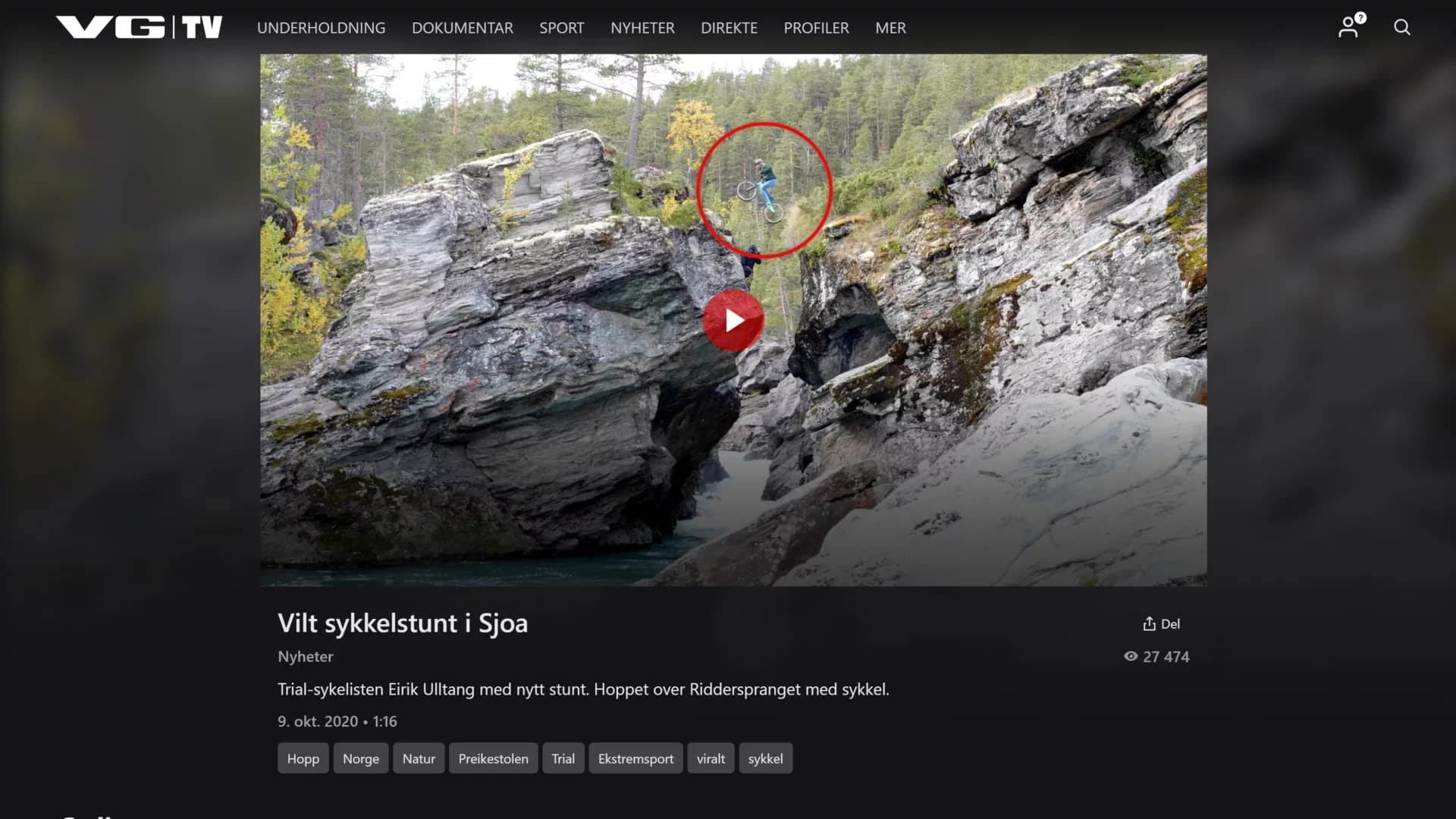 Pressedekning av Eirik Ulltang på VGTV