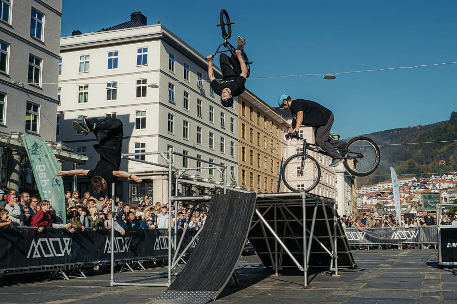 Vårt største show i Bergen, med bmx, parkour og trial!
